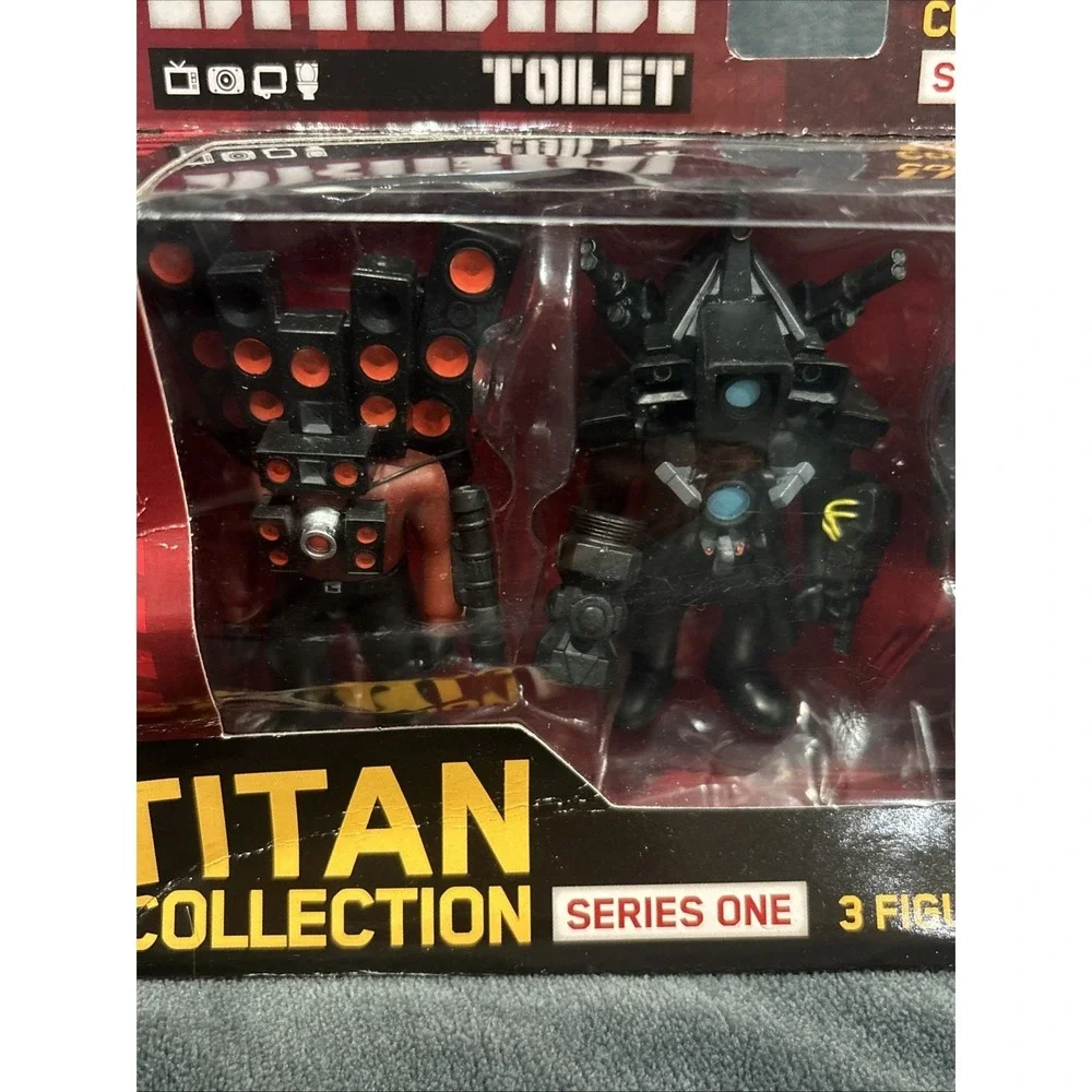 Skibidi Toilet Titan Collection Series 1 - 3 Figures. New In Damaged Box